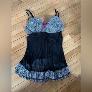 Torrid zebra print babydoll lingerie